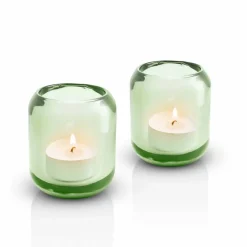 Acorn telysholder, 2 stk. grønn jade