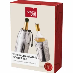 Active vin- og champagnekjøler 2-pakning, sølv