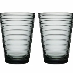 Aino Aalto glass 33 cl grå, 2-pakning
