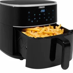 Airfryer 6 liter, svart/sølv