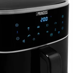 Airfryer 6 liter, svart/sølv