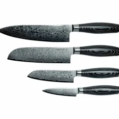 Akio Knivsett, 4 kniver, svart