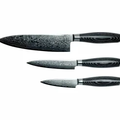 Akio Knivsett, 3 kniver, svart