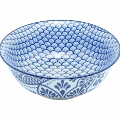 Akio skål 14 cm 4-pakning, blå/hvit