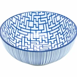 Akio skål 14 cm 4-pakning, blå/hvit