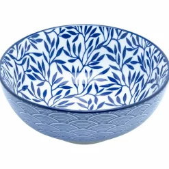Akio skål 21 cm 4-pakning, blå/hvit