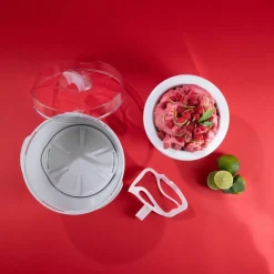 AKM 6230 kjøkkenmaskin med iskremmaskin, rustic maroon