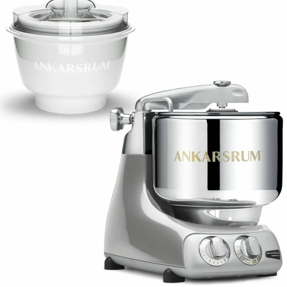 AKM 6230 kjøkkenmaskin med iskremmaskin, silver