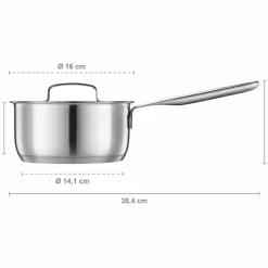 All Steel kasserolle 1,5 liter