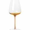 Amber' Munnblåst hvitvinsglass