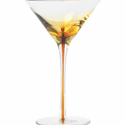 Amber' Munnblåst martiniglass