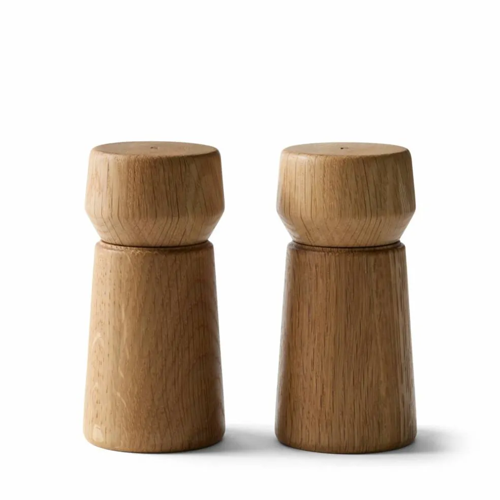 Amsterdam salt- og pepperkvernsett 11 cm, eik