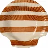 Armona Stripe serveringsfat 23,5 cm, lysebrun/hvit