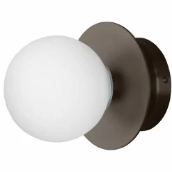Art Deco vegglampe, bronse/hvit