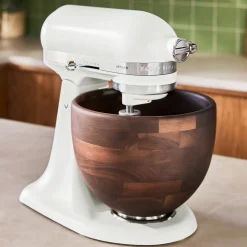 Artisan kjøkkenmaskin 4,7 liter med trebolle i valnøtt, porcelain