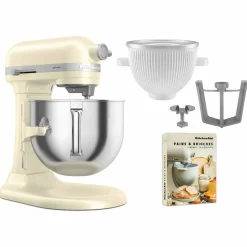 Artisan 5KSM70SHXE kjøkkenmaskin 6,6 liter + 5KSMICM Ice Cream Maker, medallion silver