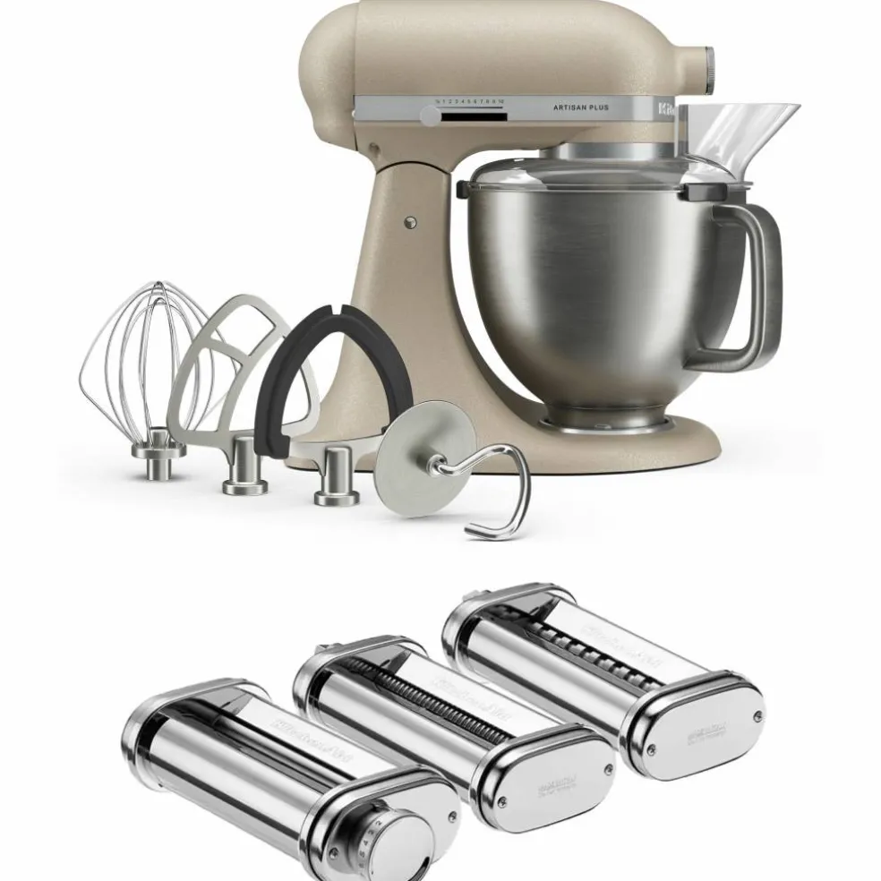 Artisan Plus kjøkkenmaskin med pastasett 4,7 liter, pebbled palm
