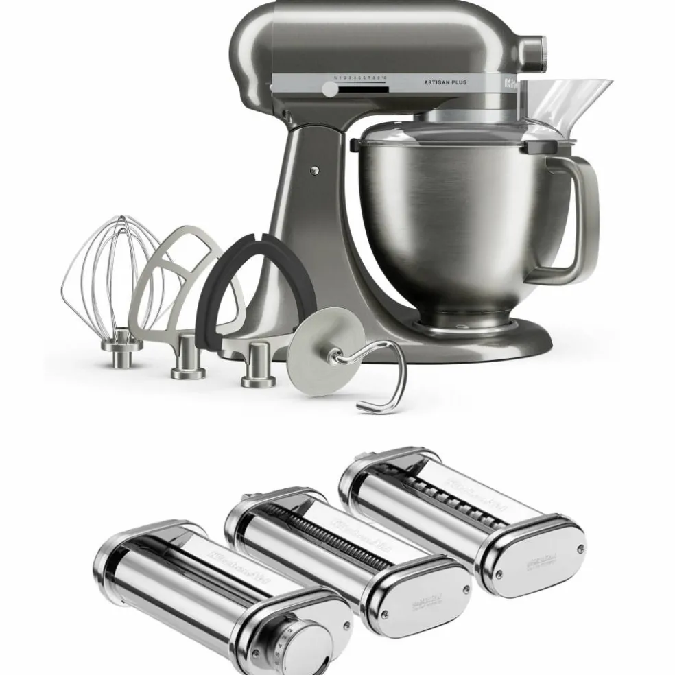 Artisan Plus kjøkkenmaskin med pastasett 4,7 liter, pebbled palm