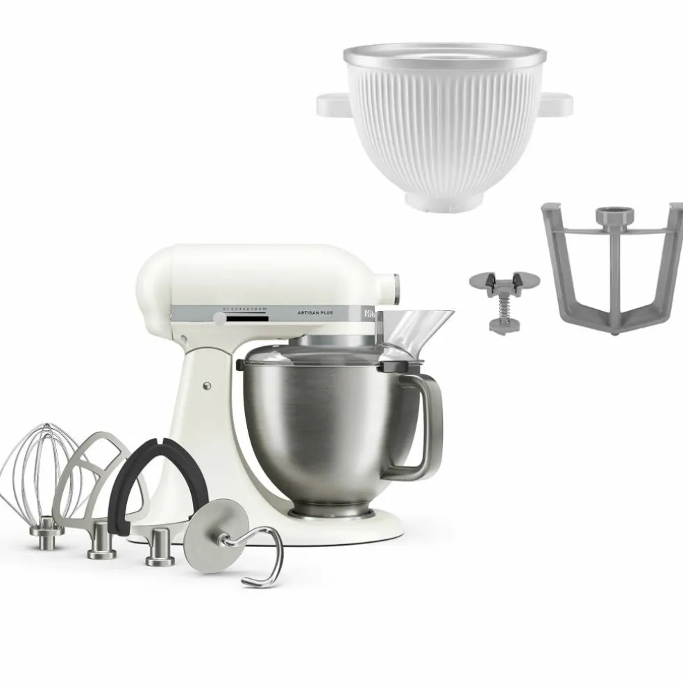 Artisan Plus kjøkkenmaskin med iskremtilbehør, cast iron black
