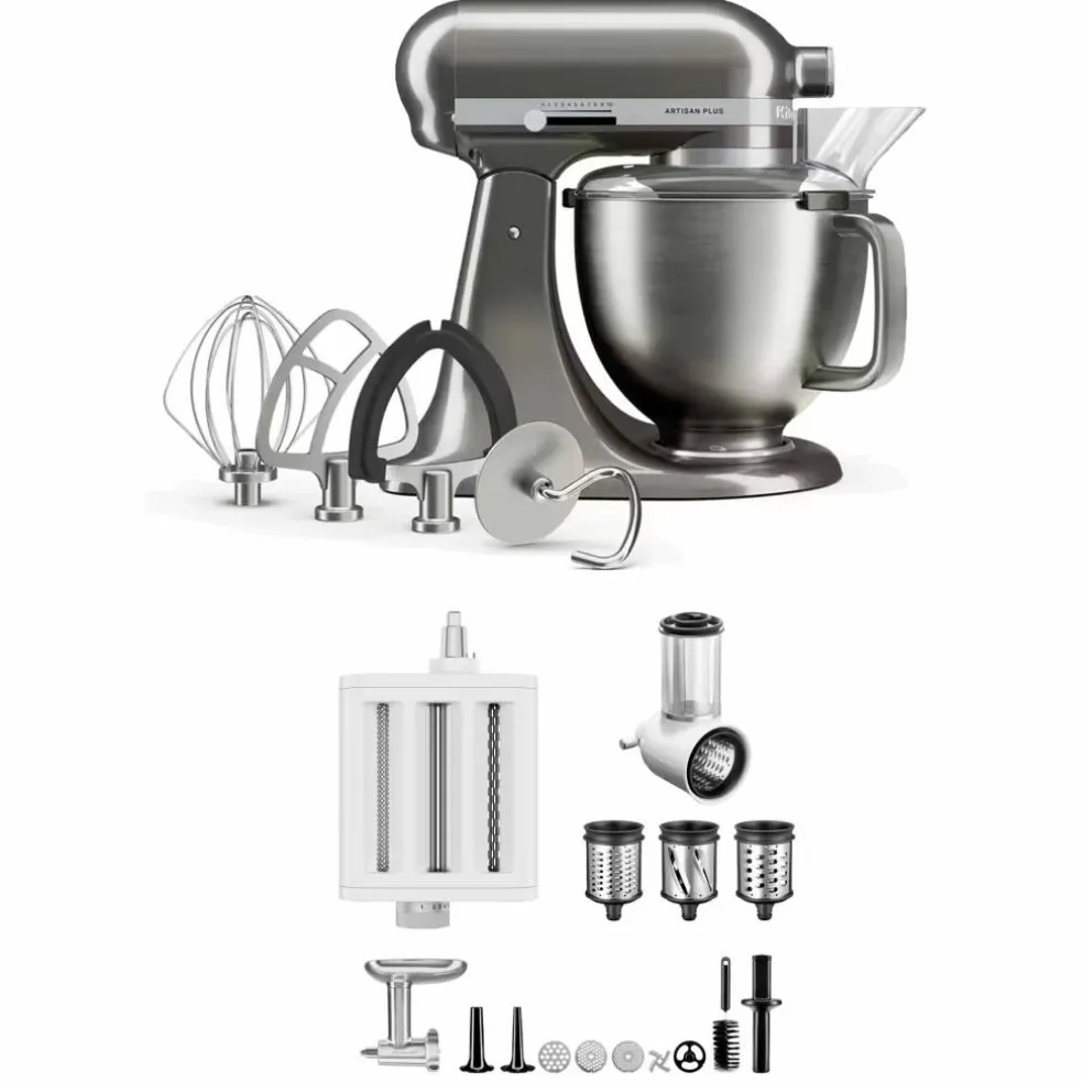 Artisan Plus kjøkkenmaskin med tilbehørspakke 4,7 liter, cast iron black