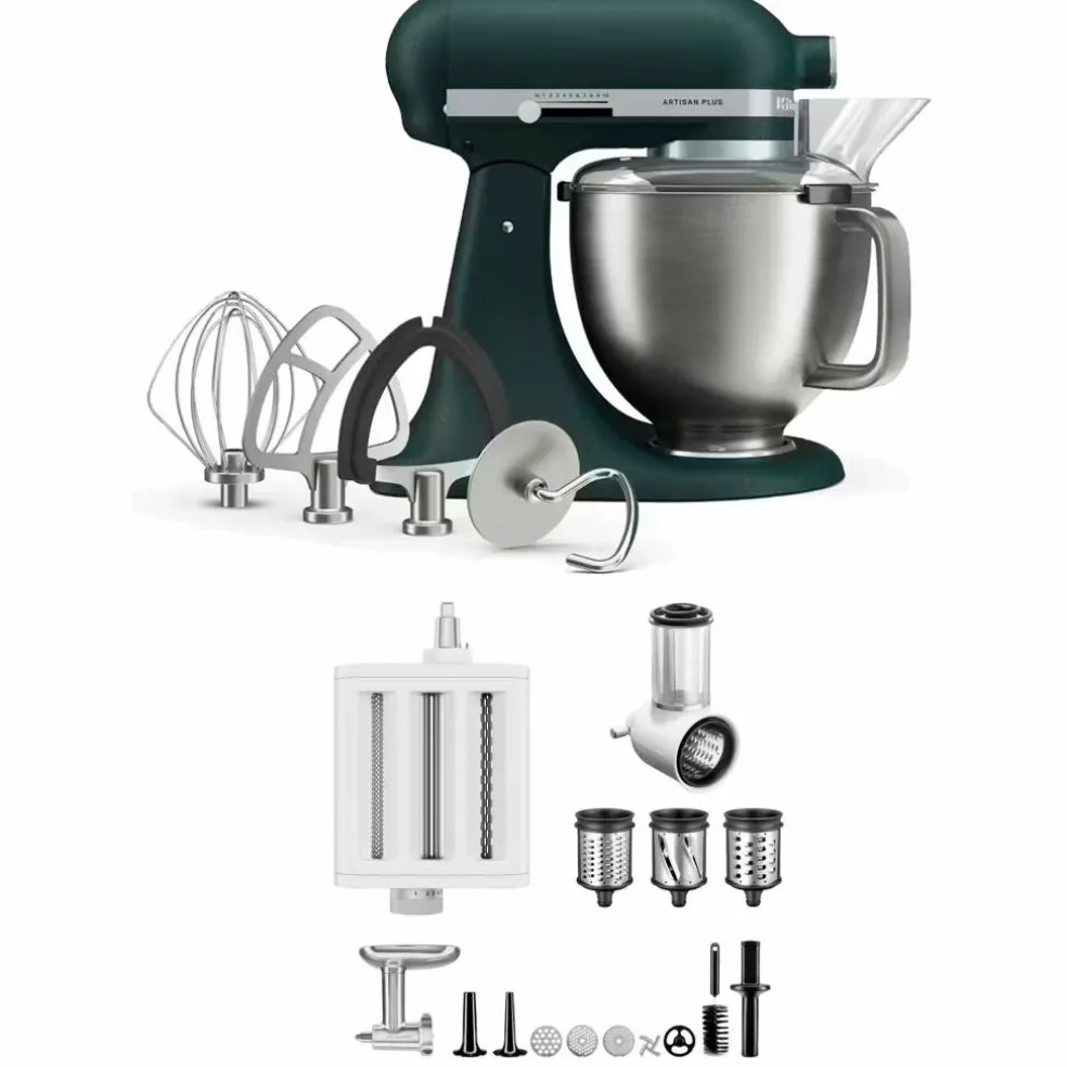 Artisan Plus kjøkkenmaskin med tilbehørspakke 4,7 liter, cast iron black