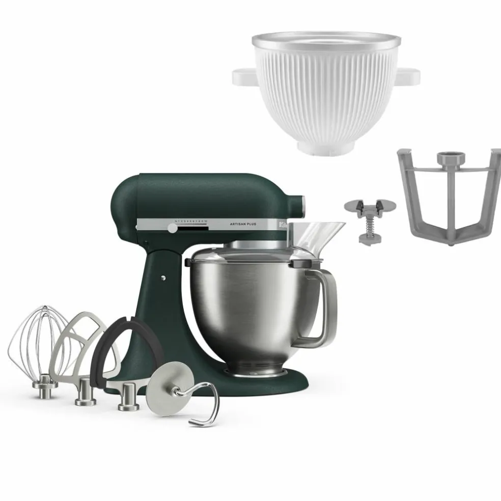 Artisan Plus kjøkkenmaskin med iskremtilbehør, porcelain white