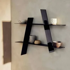 A-Shelf svart stål, large
