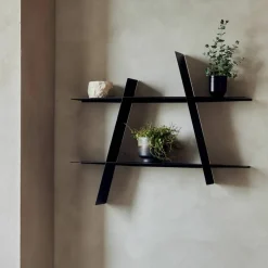 A-Shelf svart stål, medium