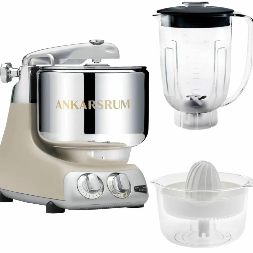Assistent AKM6230 + mikserkanne og sitruspresse, mineral white