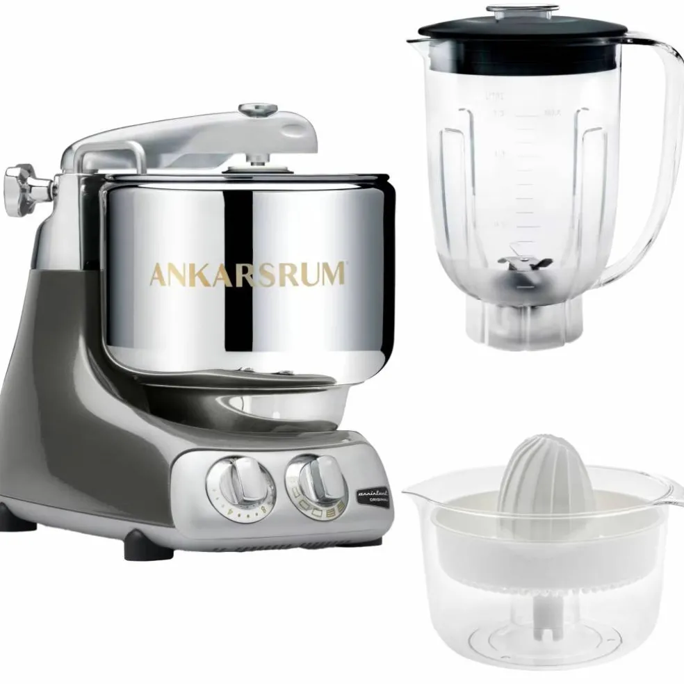 Assistent AKM6230 + mikserkanne og sitruspresse, mineral white