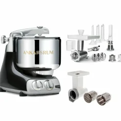 Assistent Kjøkkenmaskin, large tilbehørspakke, black chrome