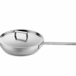 Attiva stekepanne med lokk 22 cm, rustfritt stål
