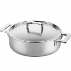Attiva stekepanne med lokk og to håndtak 24 cm, rustfritt stål