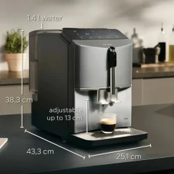 Automatisk kaffemaskin EQ300, rustfritt stål