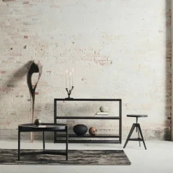 Ava lysestake, antique dark grey
