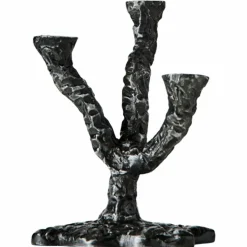 Ava lysestake, antique dark grey