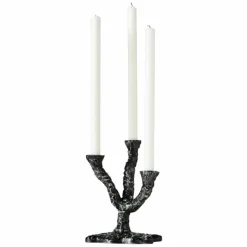 Ava lysestake, antique dark grey