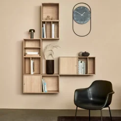 A-Wall klokke svart/metall