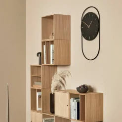 A-Wall klokke svart/metall