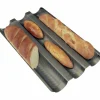 Baguettebrett - 3 Baguetter Smale Renner - Svart Non Stick
