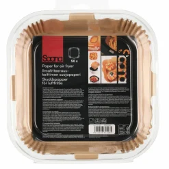 Bakepapir til airfryer 25x20 cm, 50 stk