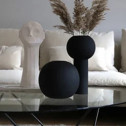 Ball vase, 20 cm, black