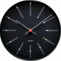 Bankers veggklokke 29 cm, svart