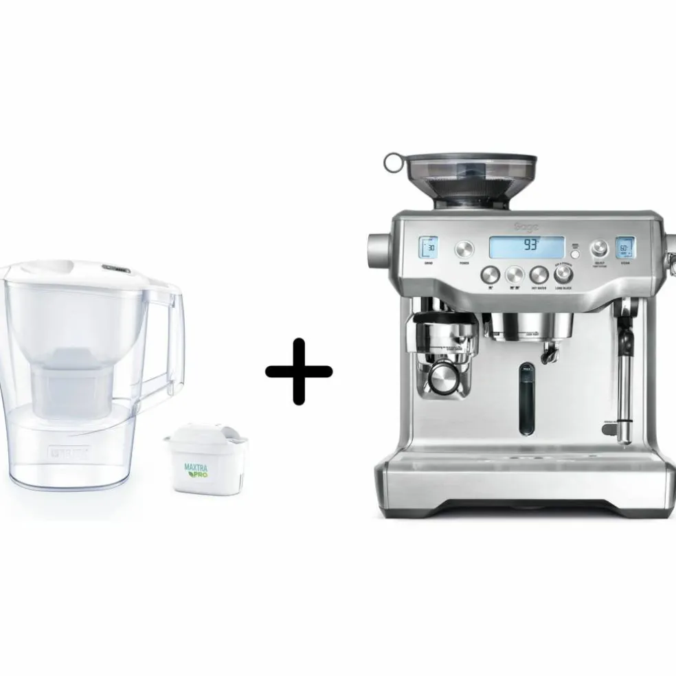 BES980 The Oracle espressomaskin + Brita Aluna filterkanne