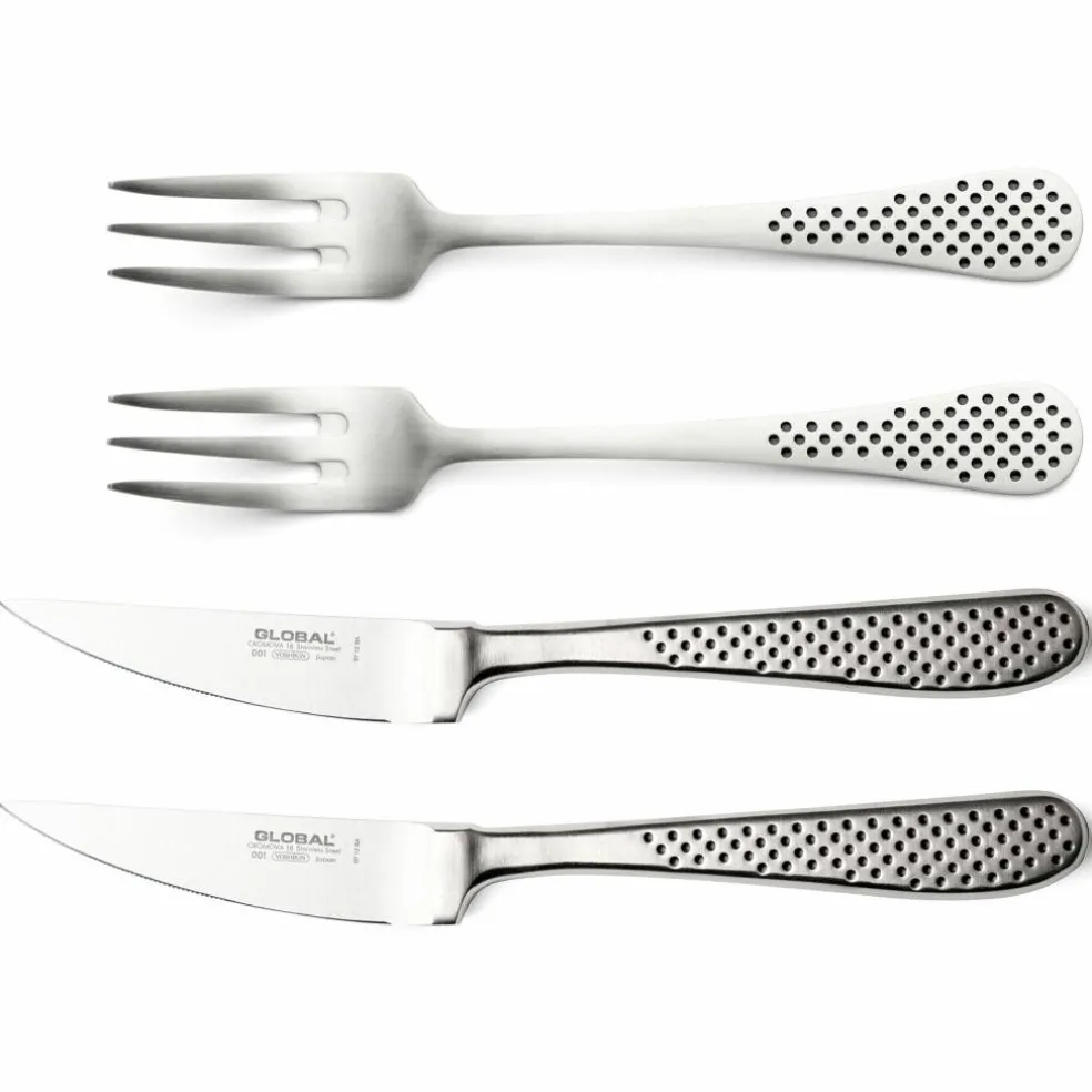 Bestikksett, 2 gafler + 2 kniver