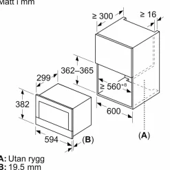 BF722L1B1 iQ700 integrert mikrobølgeovn, svart