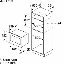 BF722L1B1 iQ700 integrert mikrobølgeovn, svart