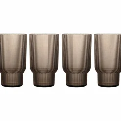 Billi vannglass 4-pakning, brun