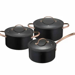 Black Copper grytesett 3 deler 1,5 / 3 / 4,9 liter