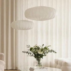 Bladverk lampeskjerm 50 cm, hvit